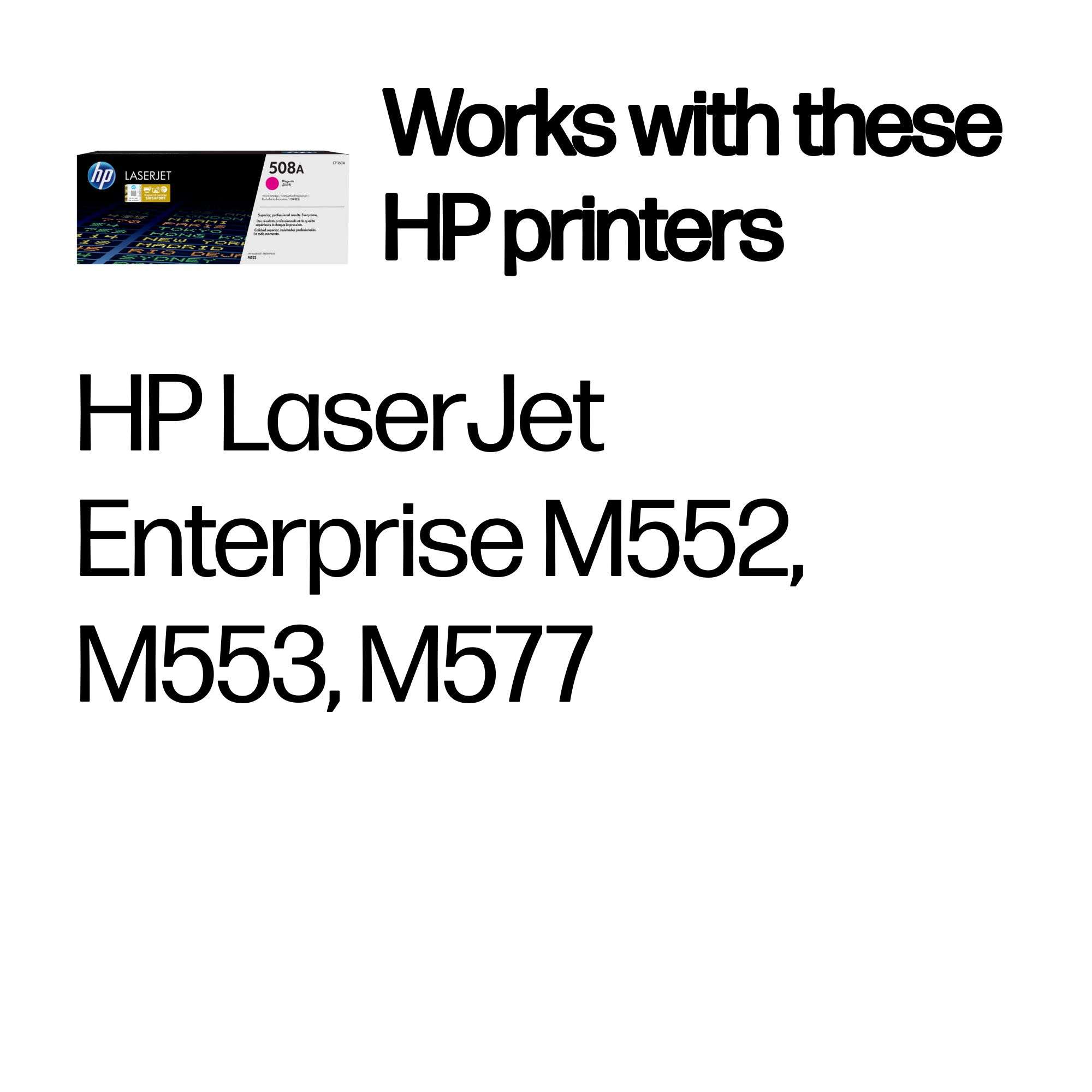 HP CF363A/508A Toner cartridge magenta, 5K pages ISO/IEC 19798 for HP CLJ M 552