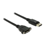 DeLOCK 1m M-F DisplayPort Black