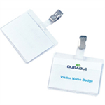 Durable BADGE 60X90MM CLIP ON LCAPE PK25 8106