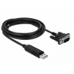 DeLOCK 66282 serial cable Black 1.8 m RS-232 USB Type-A