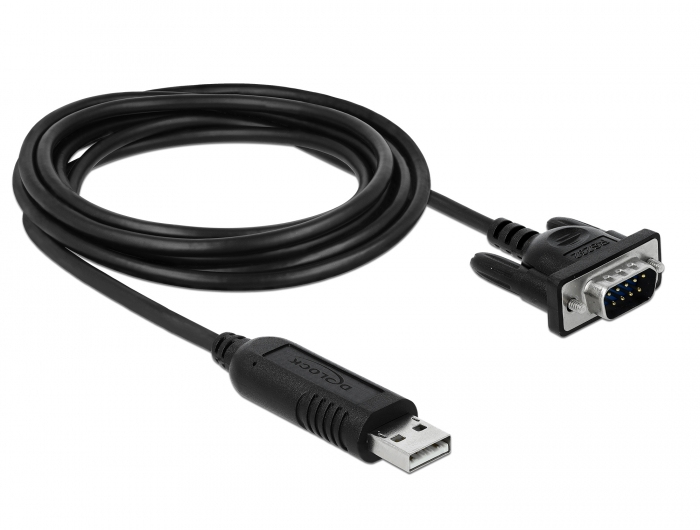 66282 DELOCK Kabel seriell - USB (M) zu DB-9 (M)
