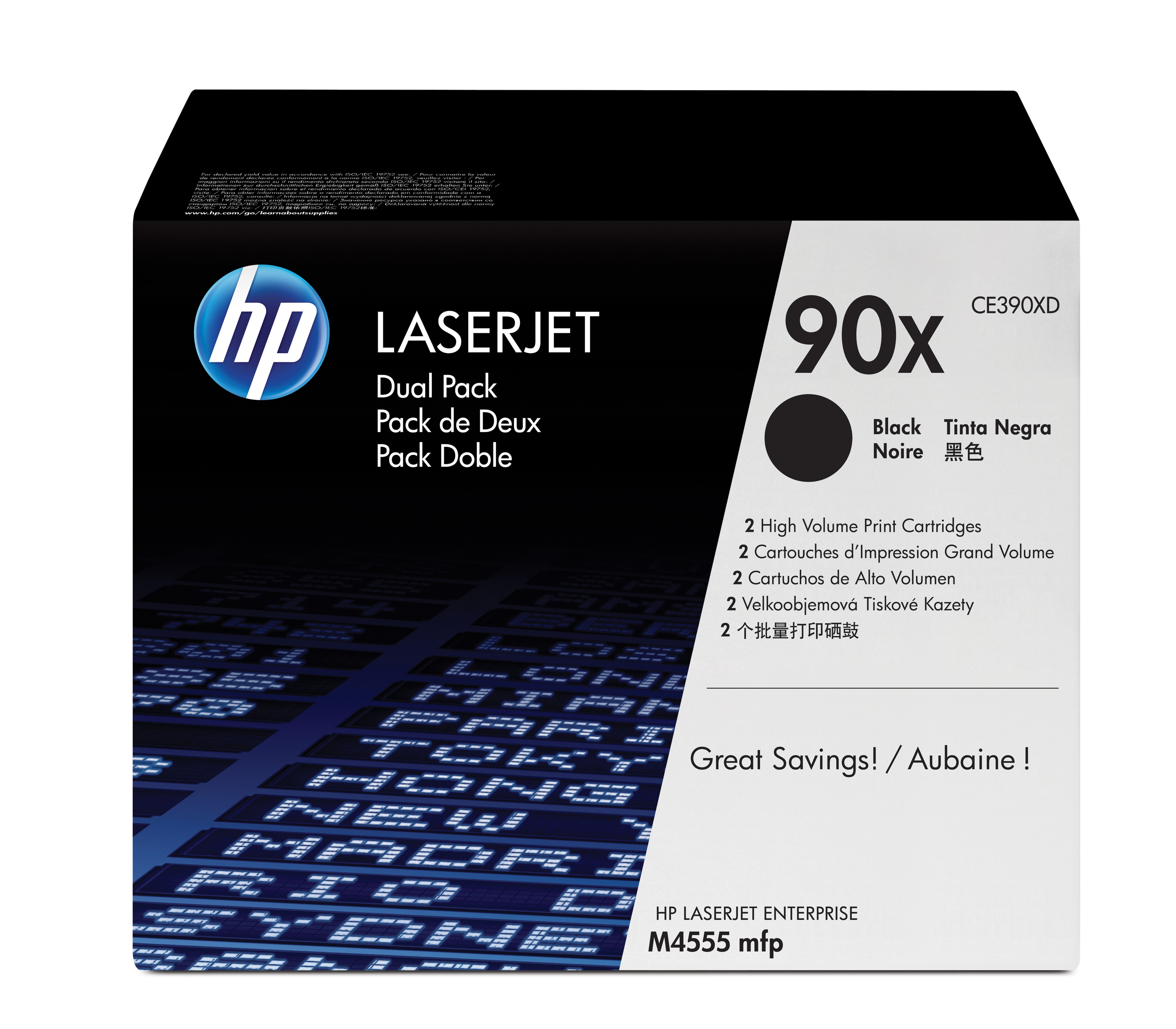 Image of HP CE390XD/90X Toner cartridge black twin pack, 2x24K pages...