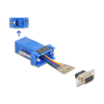 DeLOCK D-Sub 9 pin female to RJ12 female Assembly Kit blue