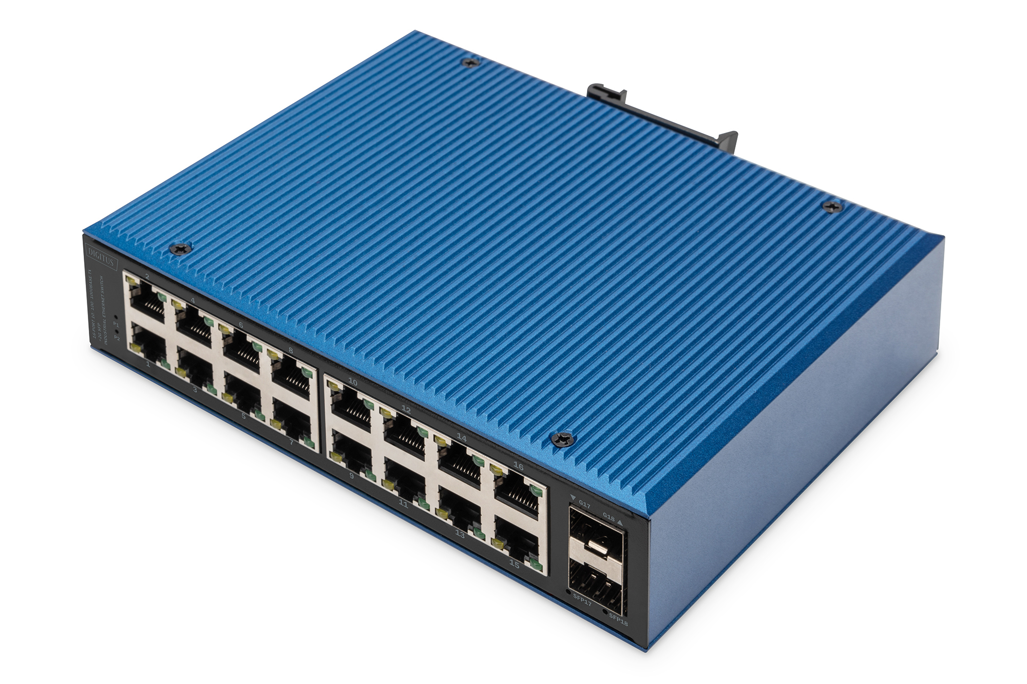 Photos - Switch Digitus 16 Port Gigabit Ethernet Network , Industrial, Unmanaged DN 