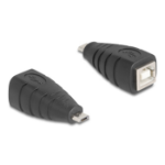 DeLOCK 67201 tussenstuk voor kabels USB Type Micro-B USB Type-B Zwart