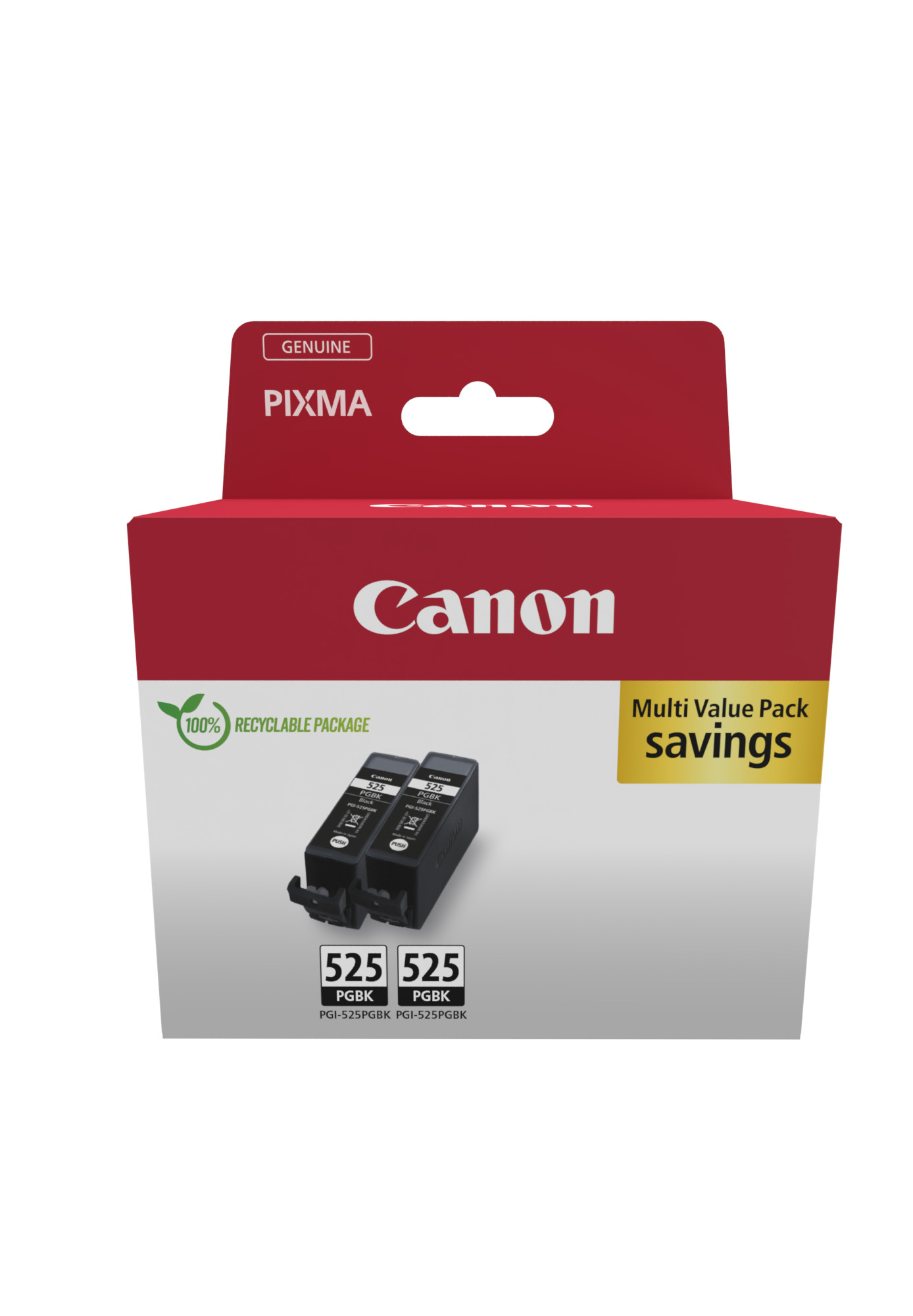 Image of Canon 4529B017/PGI-525PGBK Ink cartridge black pigmented twin pack...