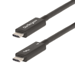 StarTech.com 6ft (2m) Active Thunderbolt 4 Cable, 40Gbps, 100W Power Delivery, 4K/8K Video, Intel-Certified Thunderbolt Cable - Compatible w/ USB4/Thunderbolt 4/ USB 3.2/ USB Type-C/DisplayPort/Thunderbolt 3