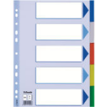 Esselte Multicoloured Polypropylene Dividers Blank tab index Polypropylene (PP) Multicolour