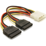 DeLOCK Cable Power SATA HDD 2x > 4pin male 0.112 m
