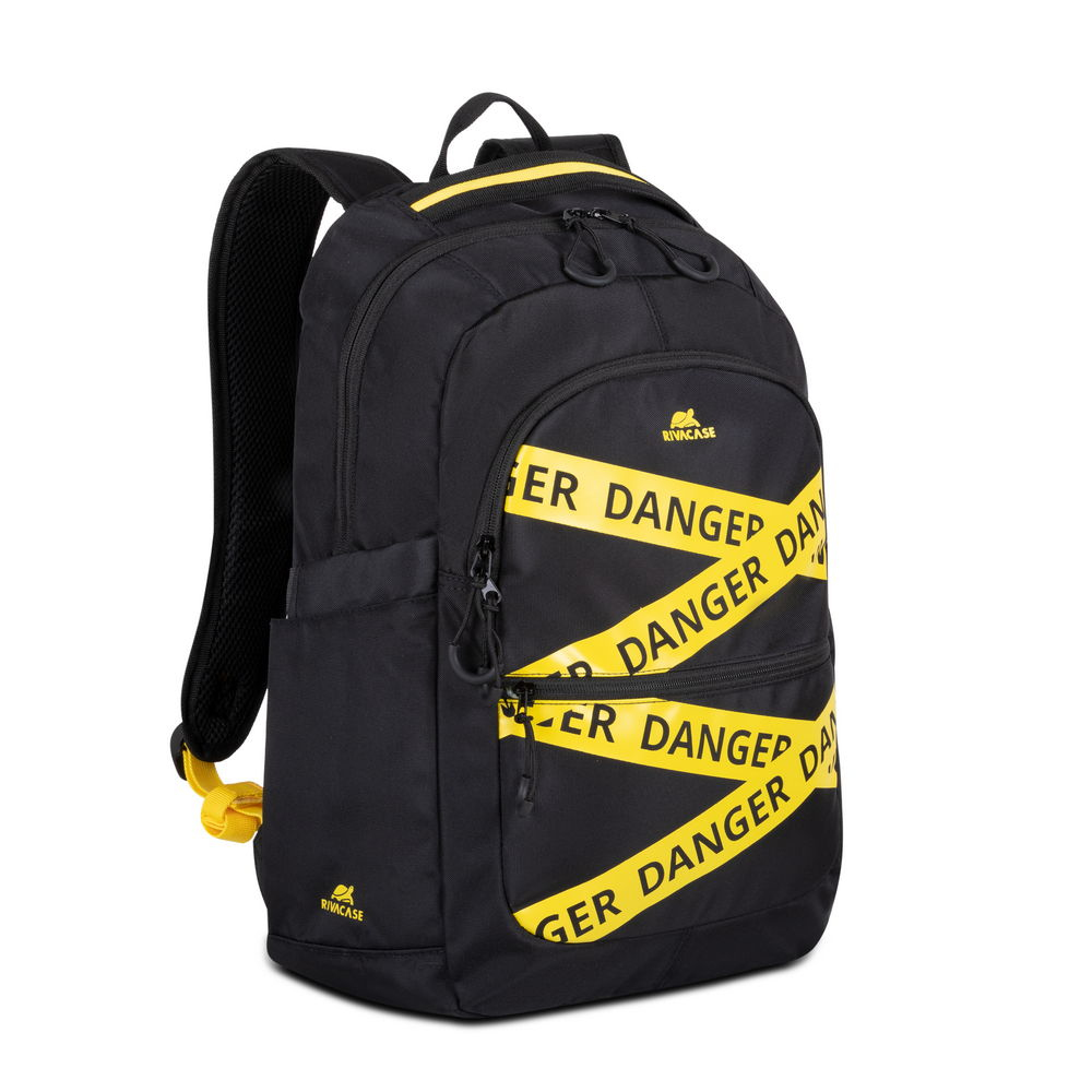 Image of Rivacase Erebus notebook case 39.6 cm (15.6") Backpack Black, Yellow