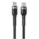 PISEN Braided Lightning to USB-C PD Fast Charge Cable (2M) Black-Supports 3A,Reinforced Wire Treatment for Damage Resistance,Apple iPhone/iPad