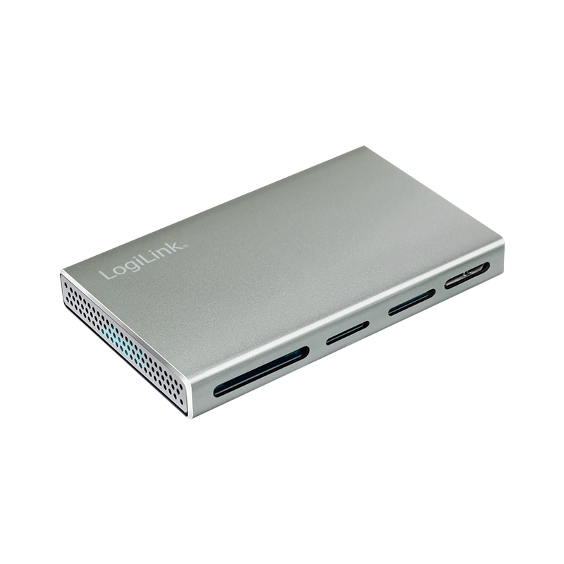 Photos - Other for Computer LogiLink USB 3.2 Gen1 Cardreader, 5-in-1, metal case, silver CR0048 