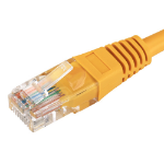 Cablenet 10m Cat5e RJ45 Yellow U/UTP PVC 24AWG Flush Moulded Booted Patch Lead