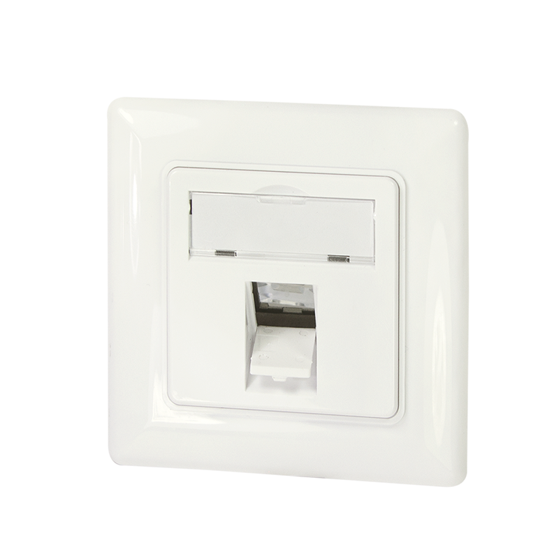 LogiLink Keystone Faceplate for 1 module, German type, pure white