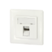 LogiLink Keystone Faceplate for 1 module, German type, pure white