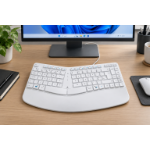 Accuratus CONTOUR ERGO KBOARD UK MAC/PC USB-A/C WH