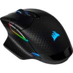 Corsair DARK CORE RGB PRO muis Gamen Rechtshandig RF Wireless + Bluetooth + USB Type-A Optisch 18000 DPI