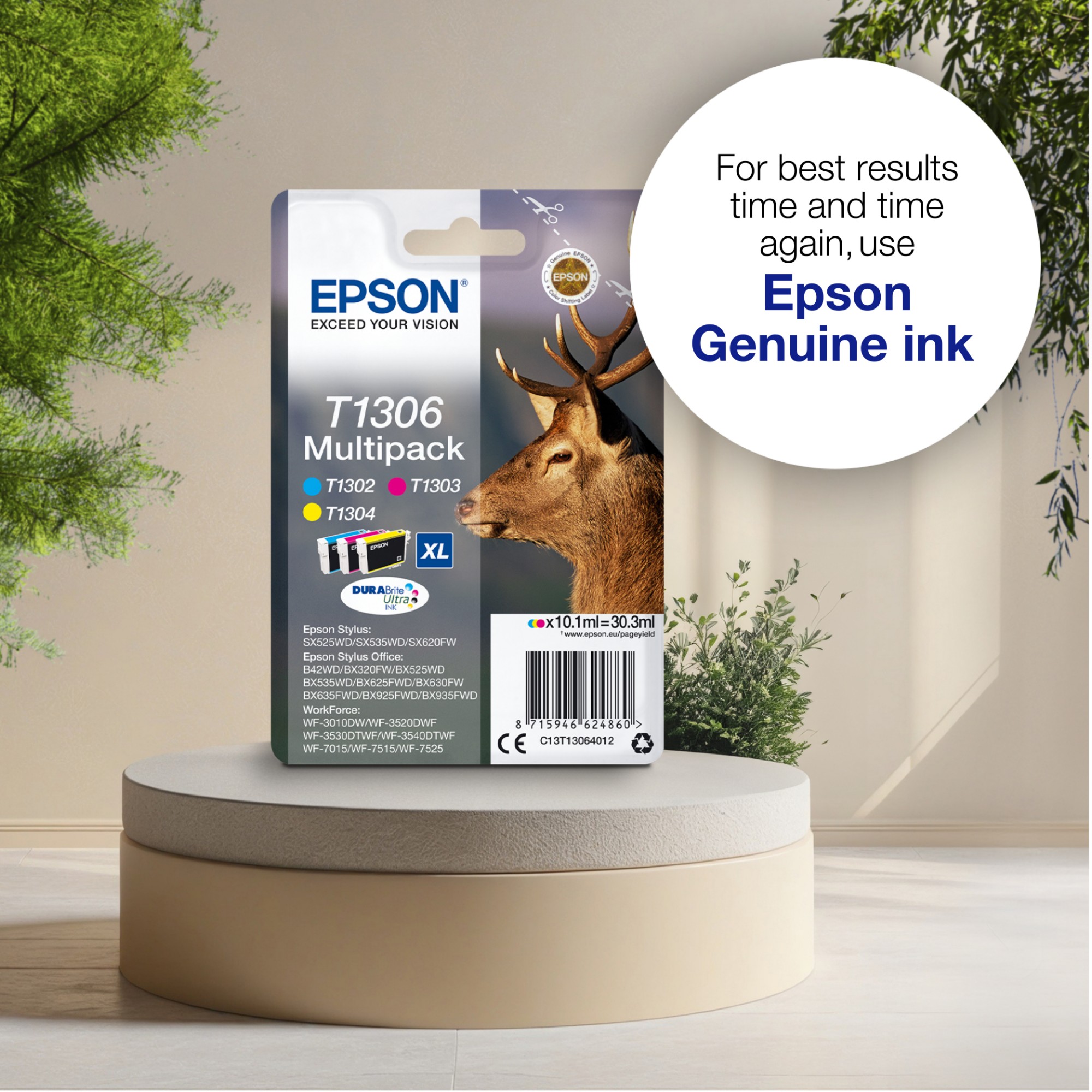 Epson T1301 Stag DURABrite Ultra Ink Cartridge Black C13T13014012