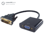 connektgear DVI-D 24+1 to VGA Active Adapter - Male to Female (DVI Source)