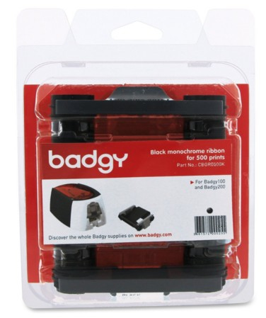 Image of Evolis CBGR0500K Thermal-transfer ribbon black, 500 pages for...