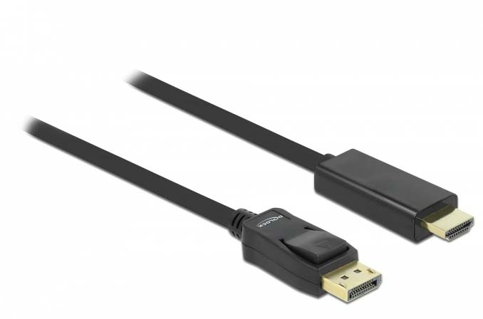 Image of DeLOCK 82435 video cable adapter 3 m HDMI Displayport Black