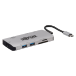 Tripp Lite U442-DOCK5-GY USB-C Dock - 4K HDMI, USB 3.2 Gen 1, USB-A Hub, GbE, Memory Card, 100W PD Charging
