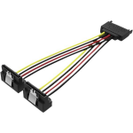 Vention KDBBB SATA cable SATA 15-pin 2 x SATA 15-pin Black