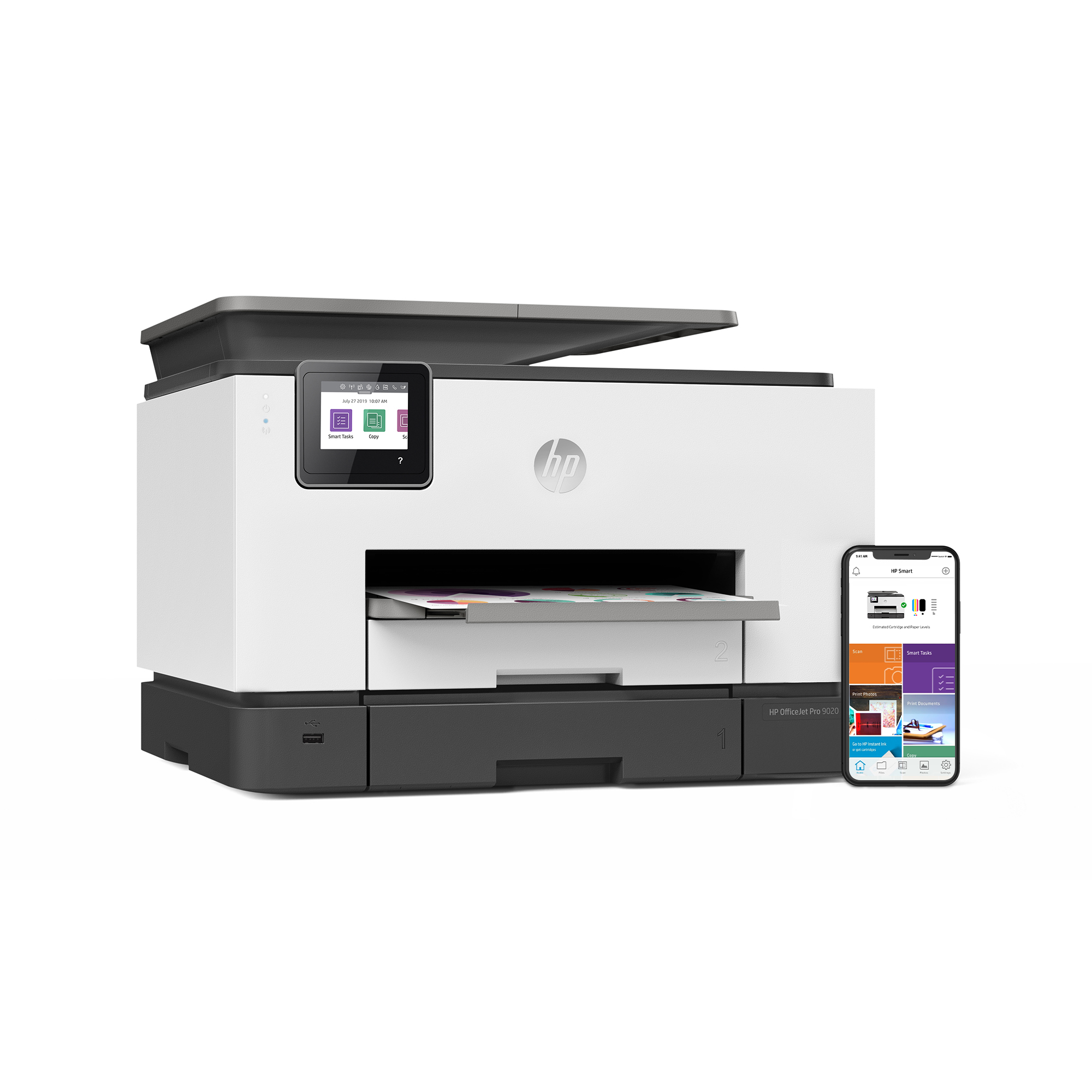 hp officejet pro 9020 output bin full