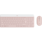 Logitech MK470 Slim Combo keyboard Mouse included Office RF Wireless QWERTZ German Pink