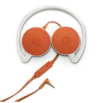HP H2800 Headset Bedraad Hoofdband Oproepen/muziek Oranje, Wit