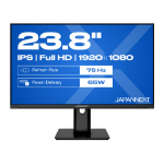 JAPANNEXT JN-IPS238FHDR-C65W-HSP computer monitor 60,5 cm (23.8") 1920 x 1080 Pixels Full HD LED Zwart