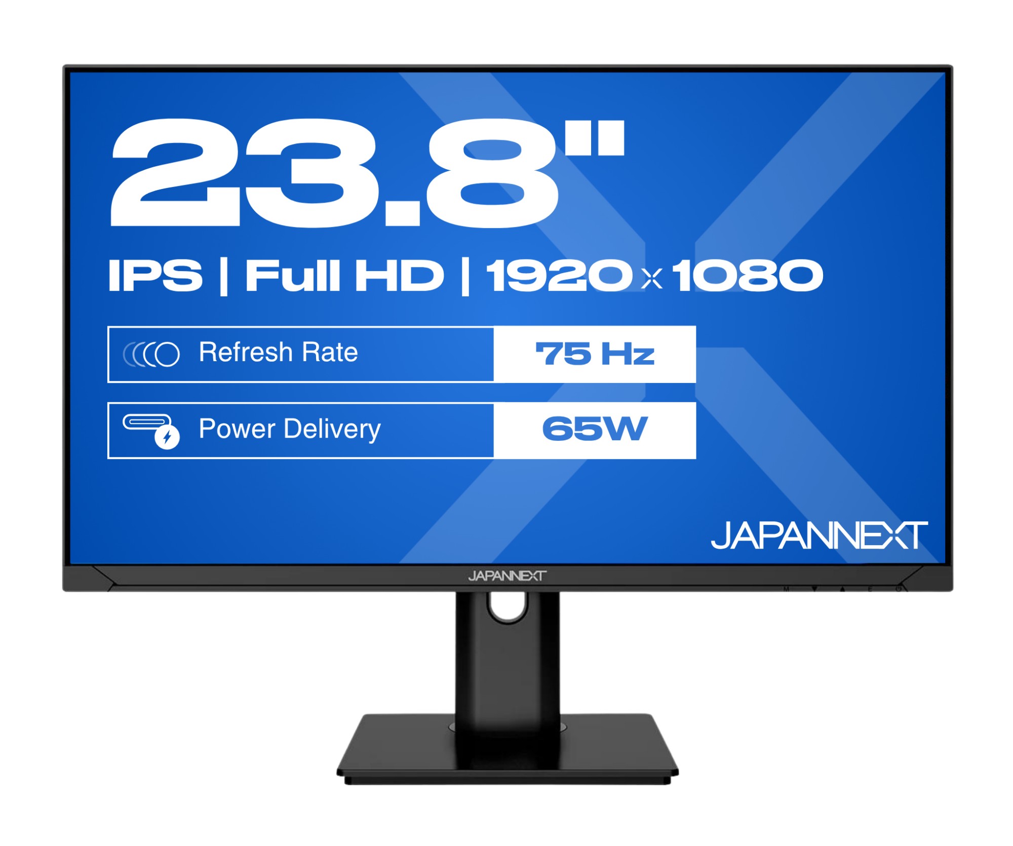 JAPANNEXT JN-IPS238FHDR-C65W-HSP computer monitor 60.5 cm (23.8") 1920 x 1080 pixels Full HD LED Black