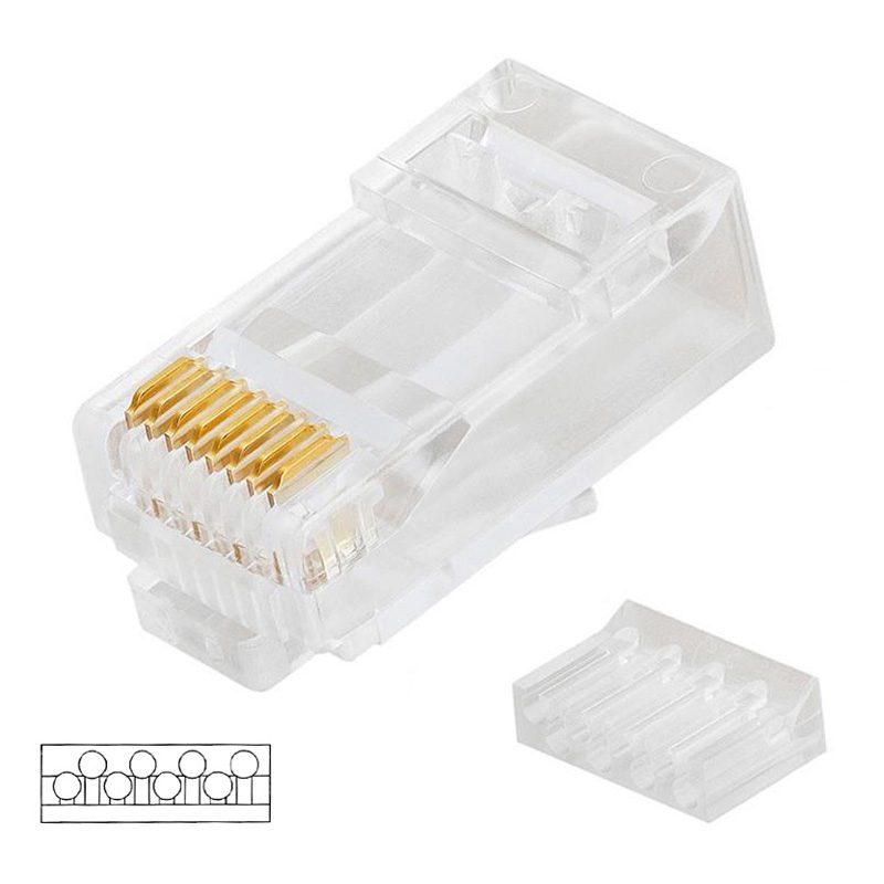 Image of FDL CAT.6 CONNECTOR FOR STRANDED UTP CABLE - 2 PIECE 4U/4D