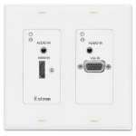 Extron DTP T UWP 4K 232 D socket-outlet 2 x 3.5 mm + HDMI + VGA White