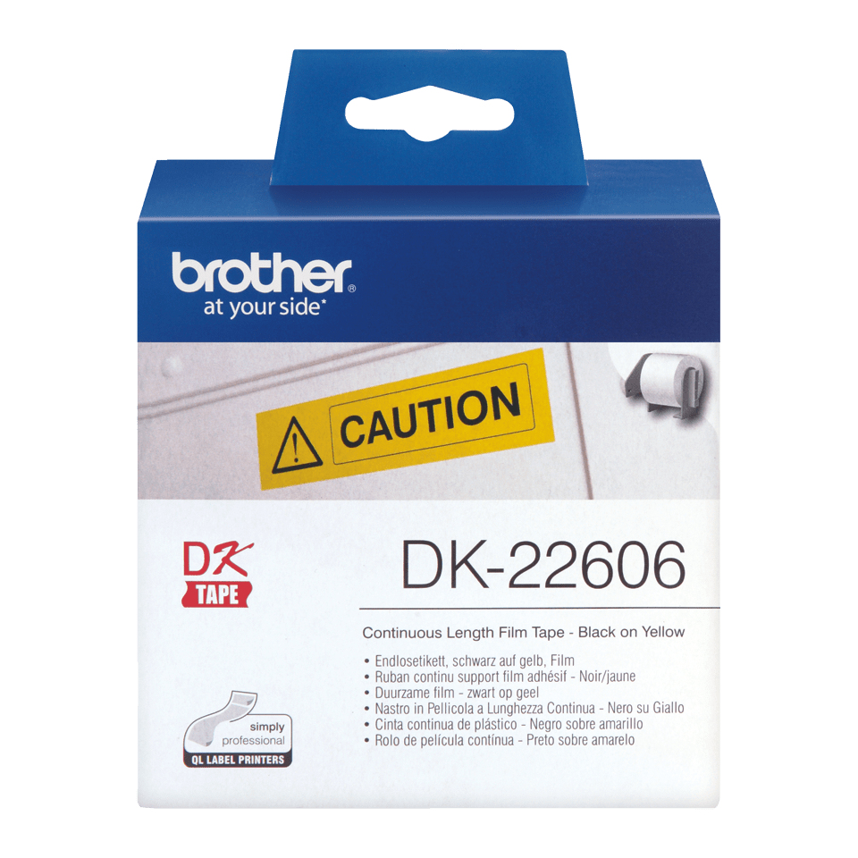 Brother DK-22606 DirectLabel Etikettes yellow 62mm x 15,24m for Brother P-Touch QL/700/800/QL 12-102mm/QL 12-103.6mm