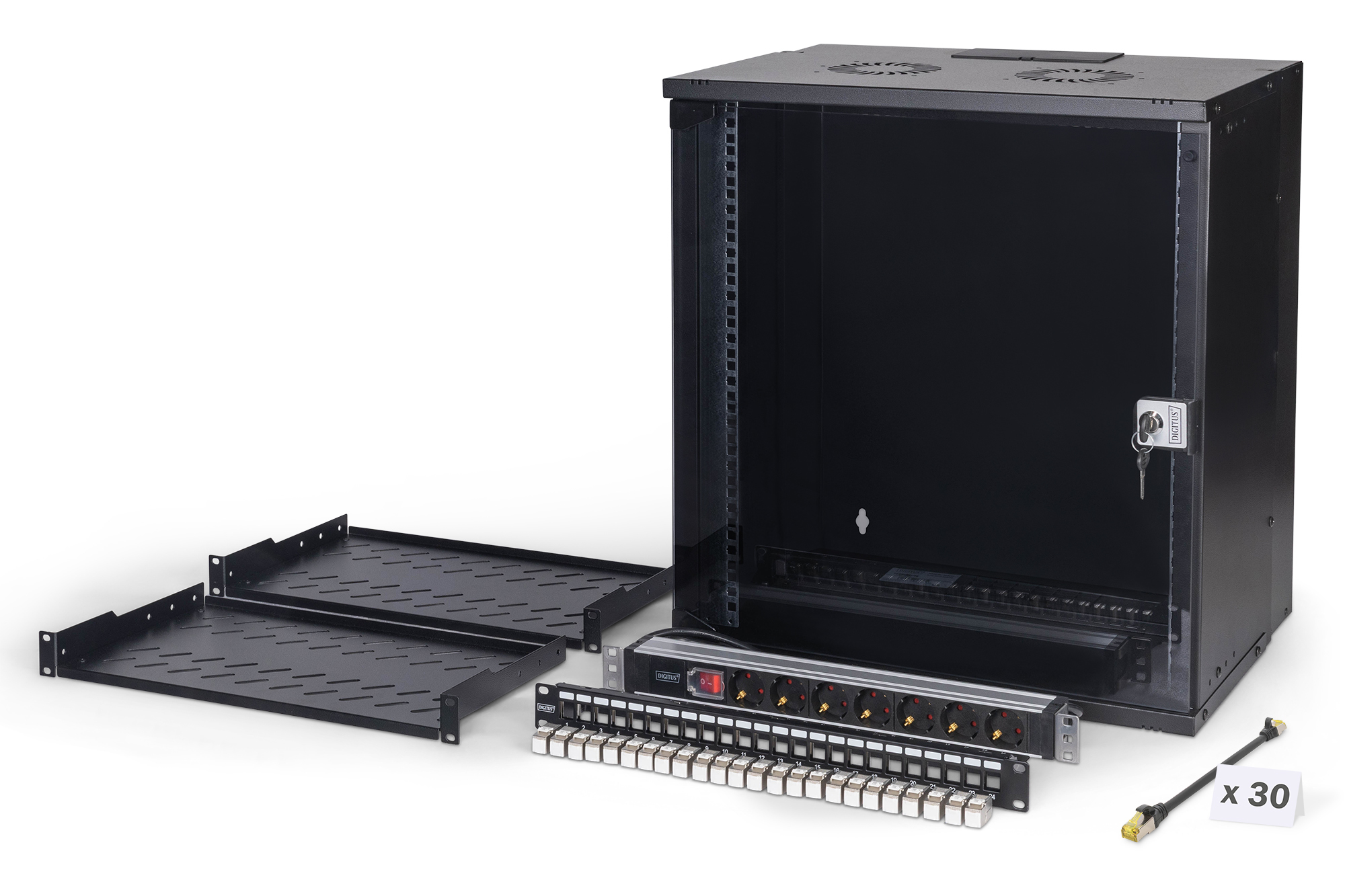 Digitus SOHO Pro network set, 483 mm (19") - 12U, 540 x 400 mm (W x D)