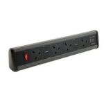 POWERDATA P-PACK DESK BLACK 4X POWER - USB A & C - MS