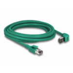 DeLOCK RJ45 Network Cable PROFINET SF/UTP 90° angled 3 m green