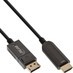 InLine DisplayPort to HDMI AOC converter cable, 4K/60Hz, black, 25m