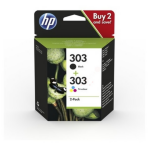 HP 3YM92AE#301/303 Printhead cartridge multi pack black + color Blister Multi-Tag 4ml Pack=2 for HP Envy Photo 6230/e