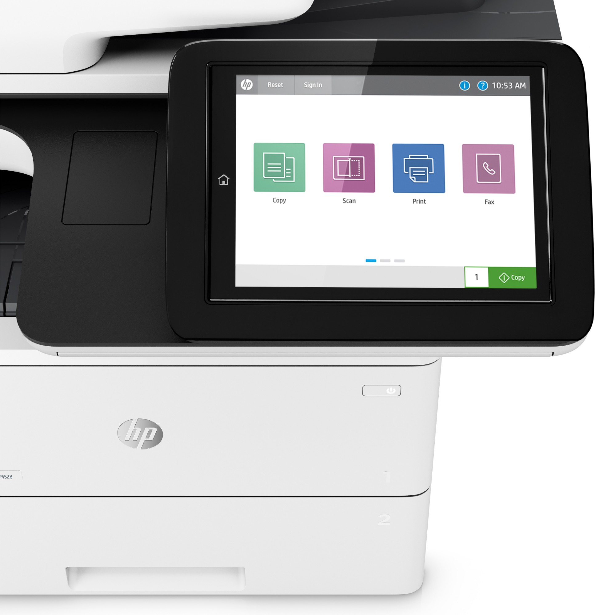 HP LaserJet Enterprise MFP M528dn, Print, copy, scan and optional fax,  Front-facing USB printing; Scan to email; Two-sided printing; Two-sided