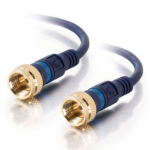 C2G Velocity Mini-Coax coaxial cable 36" (0.914 m) F-type Blue