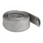 DeLOCK Braided Sleeve with zip fastener heat-resistant 2 m x 50 mm grey