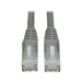 Tripp Lite N201-035-GY Cat6 Gigabit Snagless Molded (UTP) Ethernet Cable (RJ45 M/M), PoE, Gray, 35 ft. (10.67 m)