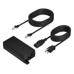 Poly PoE++ 65W 2.5G Adapter with 3.66m CAT6A Cable and Power Cord power adapter/inverter Indoor Black