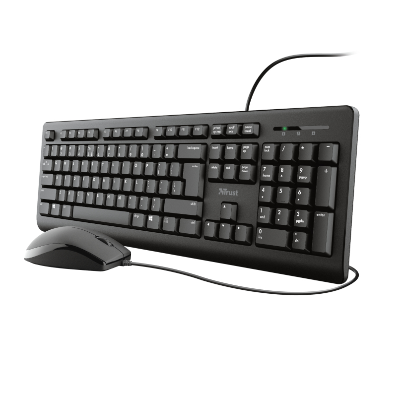 Image of Trust TKM-250 keyboard Mouse included USB QWERTY UK English Black