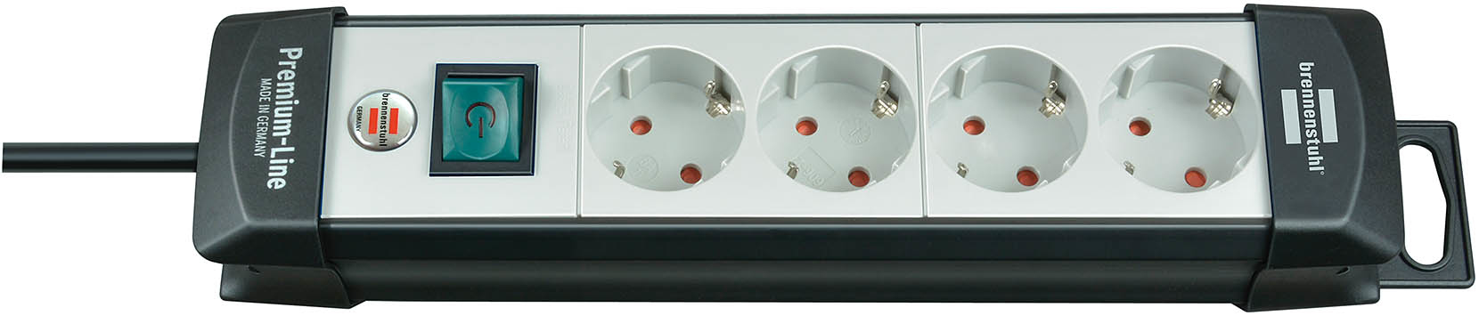 Image of Brennenstuhl 1951540101 power extension 5 m 4 AC outlet(s) Black, Grey