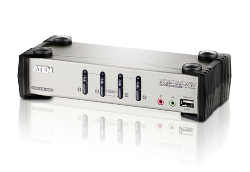 Image of ATEN CS1734B KVM switch Rack mounting Black, Grey