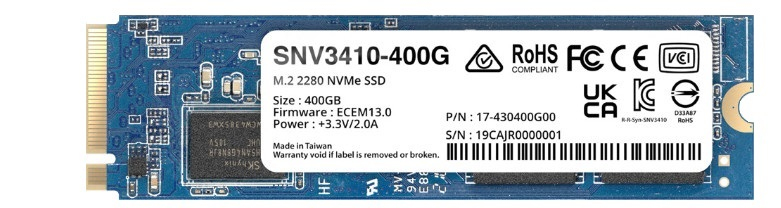 Image of Synology SNV3410 M.2 400 GB PCI Express 3.0 NVMe
