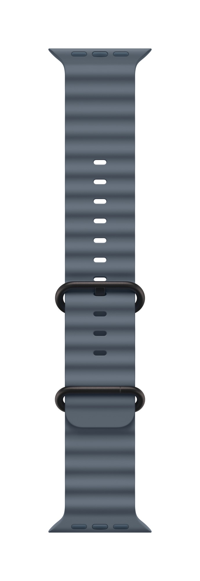 Apple Titanium Finish Band Blue Fluoroelastomer. Titanium